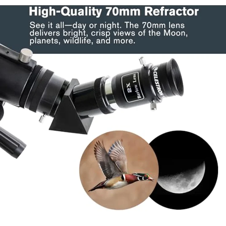 Celestron Reisefernrohr, grau/schwarz, Travel Scope 70 – Bild 7