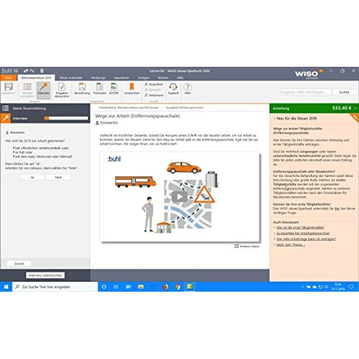 Buhl Data Service WISO steuer:Sparbuch 2020 (für Steuerjahr 2019 | Disc in Standard Verpackung) - Sofortige Anzeige der Erstattung/Nachzahlung, Kostenloser Telefonsupport, Daten-übernahme, Hunderte Steuer-Tipps – Bild 2