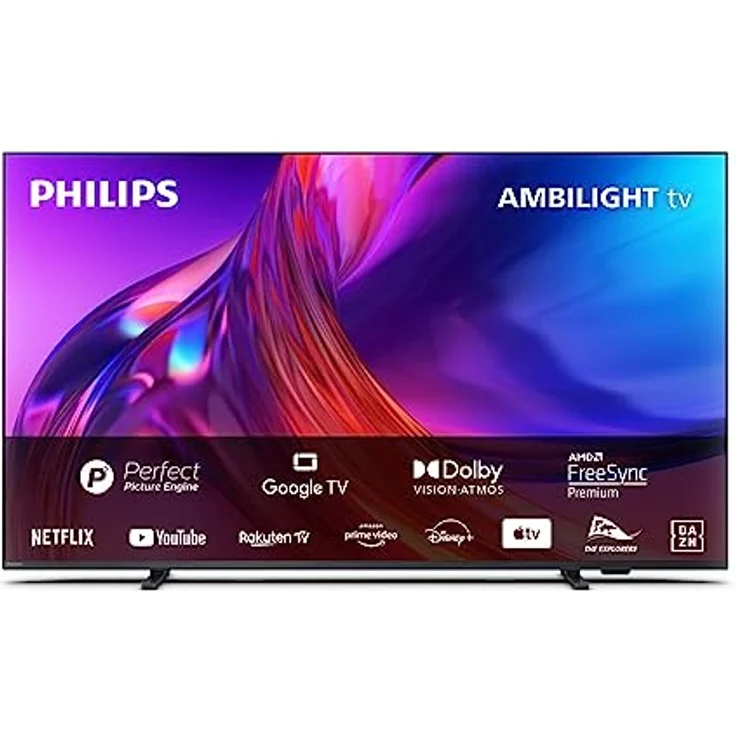Philips Ambilight TV | 65PUS8508/12 | 164 cm (65 Zoll) 4K UHD LED Fernseher | 60 Hz | HDR | Dolby Vision | Google TV | VRR | WiFi | Bluetooth | DTS:X | Sprachsteuerung – Bild 1