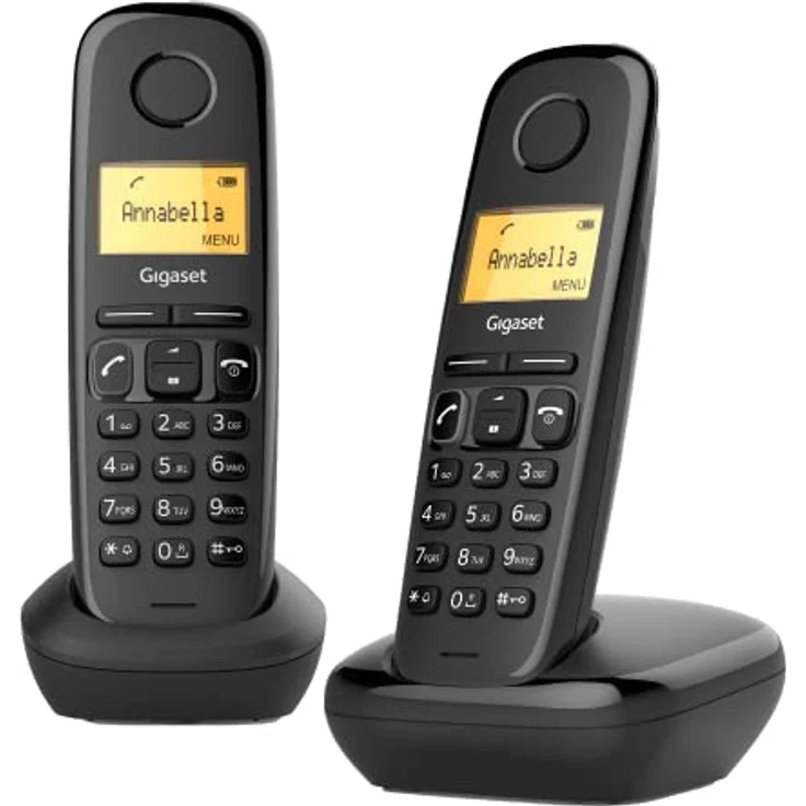 Gigaset A270 Duo Schnurlostelefon mit Rufnummernanzeige + zusätzliches Handset, DECT/GAP, schwarz – Bild 2