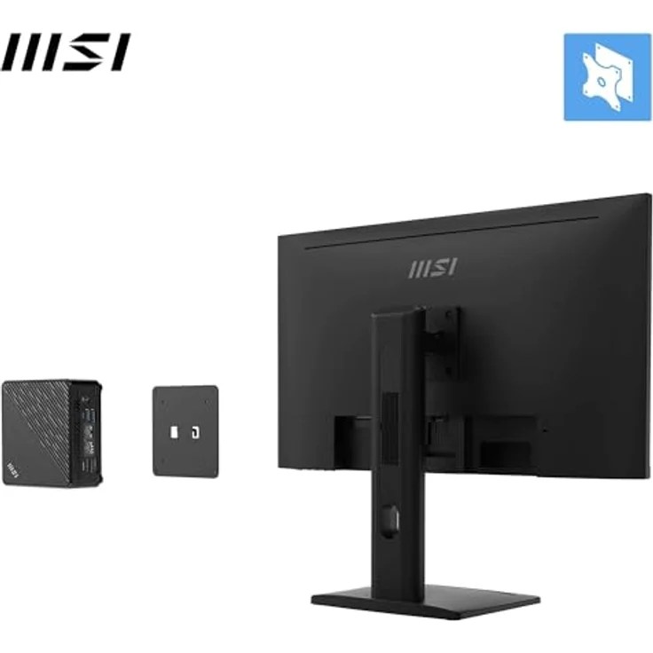 MSI PRO MP273QPDE E2 27 Zoll WQHD Büromonitor - 2560 x 1440 IPS Panel, 100Hz, augenfreundlich, eingebaute Lautsprecher, ergonomisch Einstellbarer Standfuß - HDMI 2.0b (WQHD@100Hz), DP 1.2a, schwarz – Bild 5