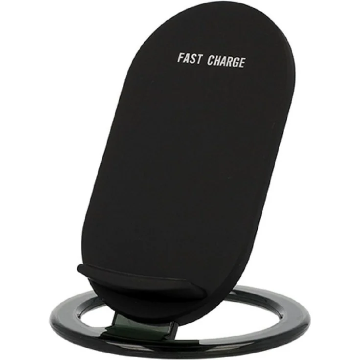 COFI 1453 Induktives Ladegerät, Wireless Charger Qi mit Standfunktion, schwarz, hohe Kompatibilität für Smartphones