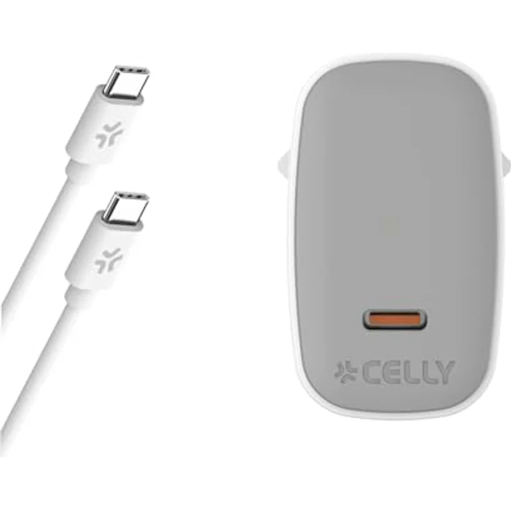 Celly USB-C-Wandladegerät 45 W mit GaN-Technologie, inkl. 2 m USB-C-Kabel, Schnellladung für Smartphones, Tablets und Laptops – Bild 3