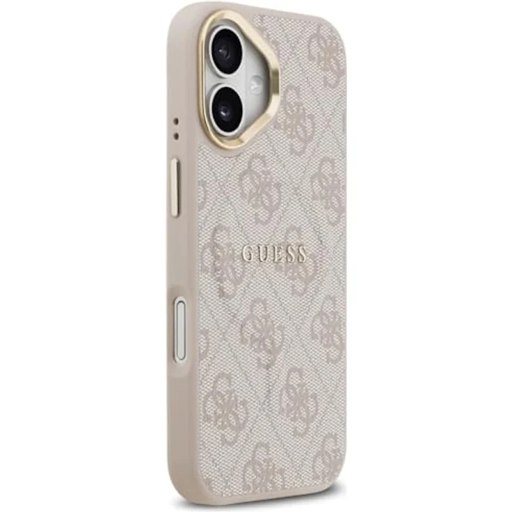 CG MOBILE Guess 4G PU Classic Logo Hülle kompatibel mit MagSafe für iPhone 17, pink, TPU/PC/Kunstleder – Bild 4