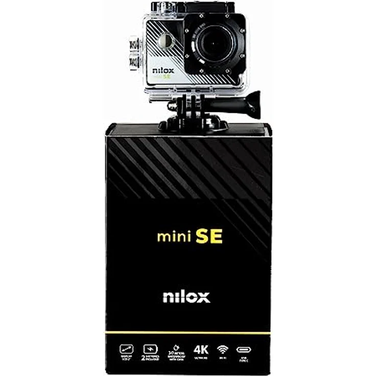 Nilox Action Cam Mini-SE, 4K WiFi Actionkamera mit 64GB Speicher, elektronischer Stabilisator, 170° Aufnahmewinkel, wasserdicht bis 30m – Bild 4