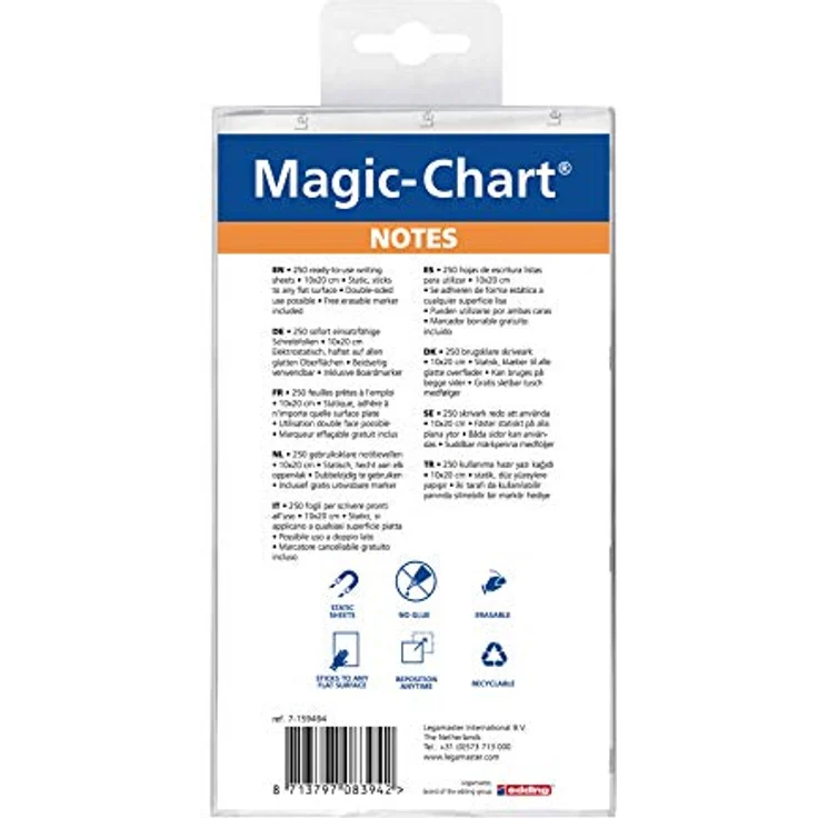 Legamaster Moderationskarten Magic-Chart Notes, 7-159494, Rechteck, sortiert, 10 x 20cm 250 Stück – Bild 3