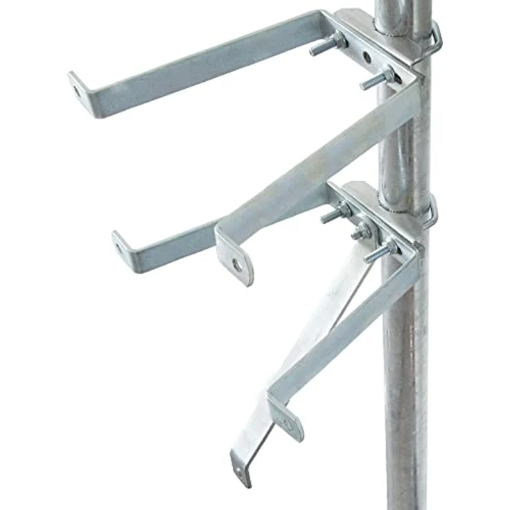 Premium X Mauerhalter 40cm Stahl SAT Wandabstandshalter für Mast bis Ø 60mm Halterung für Satelliten-Schüssel – Bild 2