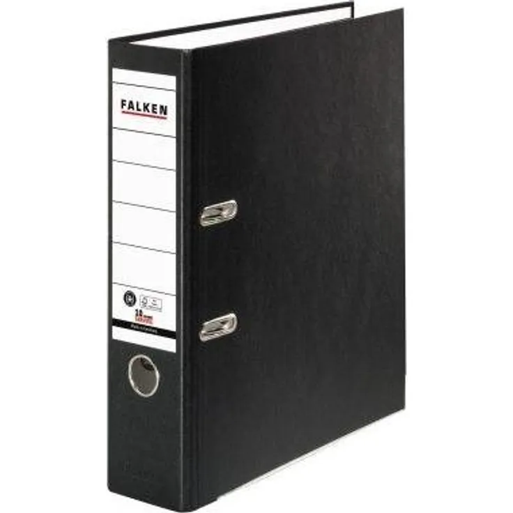 Falken Aktenordner Recycolor 80 mm DIN A4, Kraftpapier schwarz