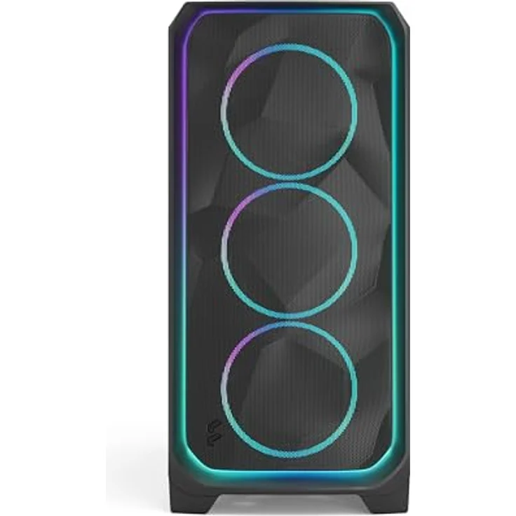 Fractal Design Meshify 3 XL Ambience Pro RGB, Big-Tower PC Gehäuse für E-ATX, Tempered Glass, schwarz, 3x 140-mm-RGB-Lüfter vorinstalliert – Bild 2