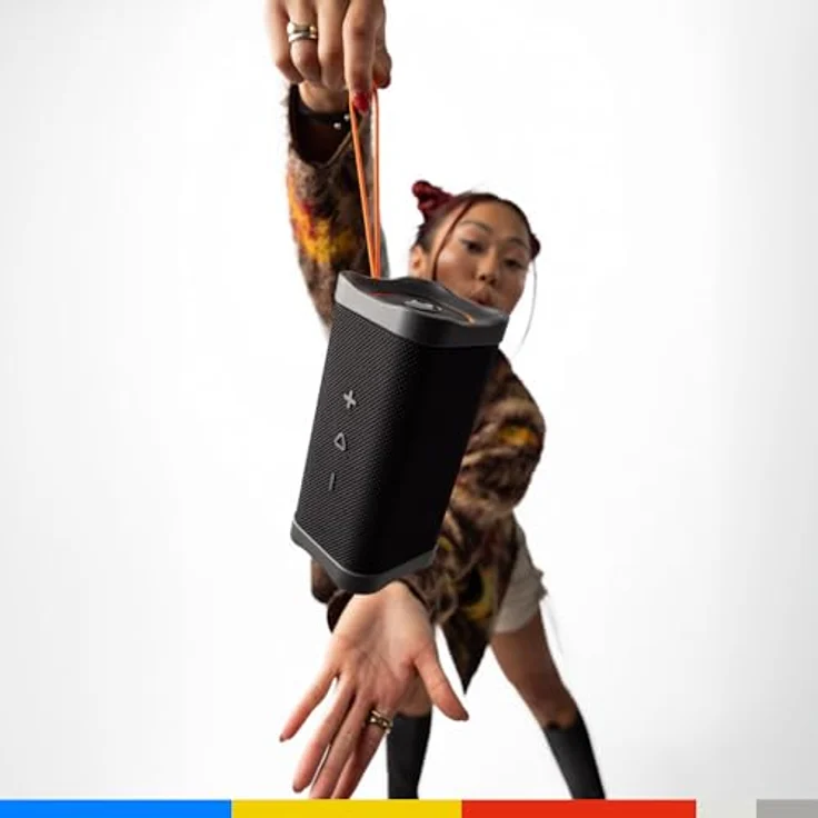 Skullcandy Terrain XL Wireless tragbarer Bluetooth-Lautsprecher, Schwarz, Wasserdicht (IPX7), 18 Stunden Akkulaufzeit, True-Wireless-Stereo mit integriertem Trageriemen – Bild 5