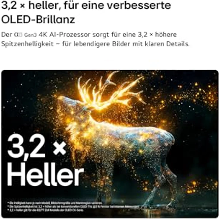 LG OLED77C6ELB, 77 Zoll 4K OLED evo AI TV mit α11 Gen3 Prozessor, Dolby Vision, 165Hz VRR – Bild 3