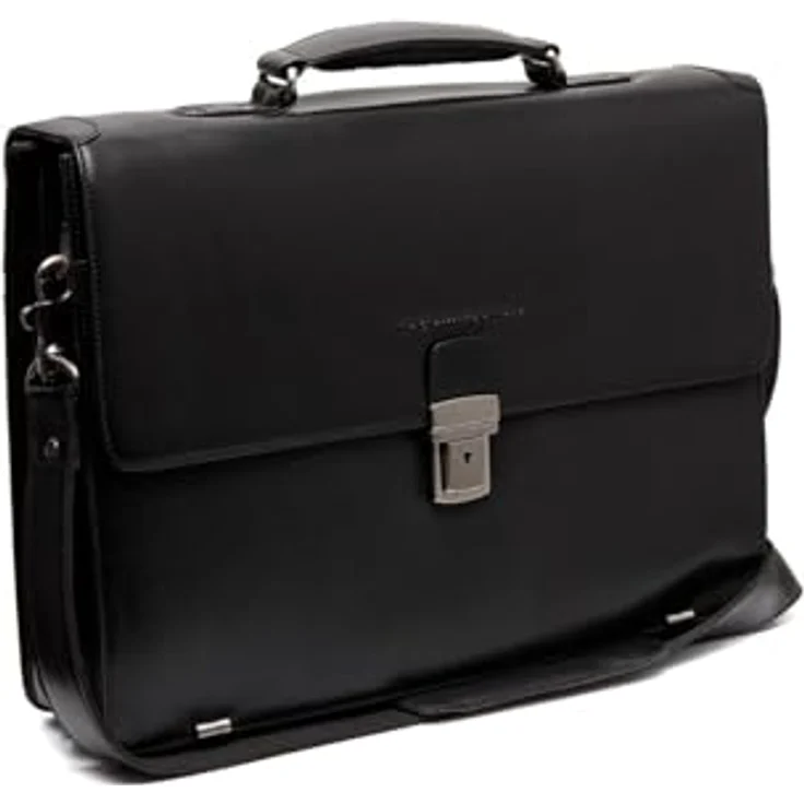 The Chesterfield Brand Salvatore Aktentasche, Leder Messenger mit Laptopfach für Geräte bis 43 cm, Schwarz – Bild 1