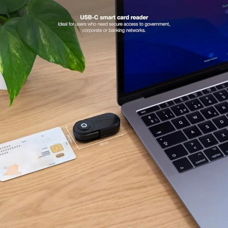 TOOQ TQR-3011B Chipkartenleser, elektronischer DNI, USB-C, schwarz, kompatibel mit ISO-7816 und EMV2 2000 Level 1, Plug & Play – Bild 4
