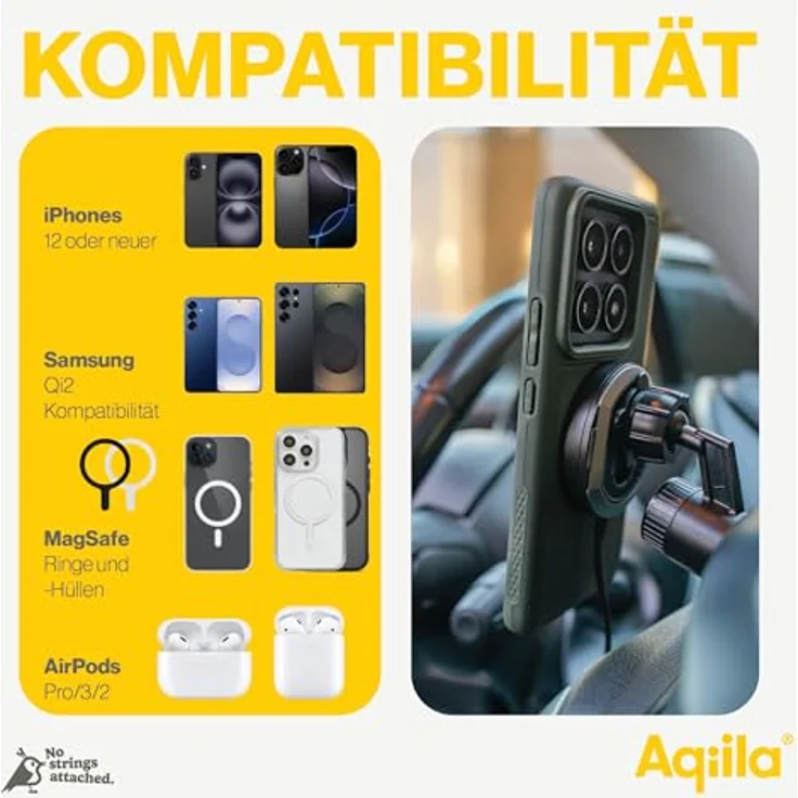 Aqiila Chargebird QC1, 3-in-1 Wireless Charger mit Qi2 Technologie, 15 W, Schwarz – Bild 6