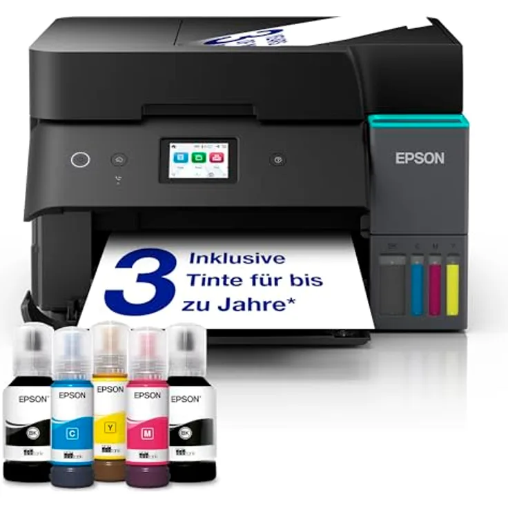 Epson ET-4950 Multifunktionsdrucker, 4.800 x 1.200 dpi, 400 Düsen Schwarz, kompakt 375 x 347 x 240 mm, Versandkostenfrei