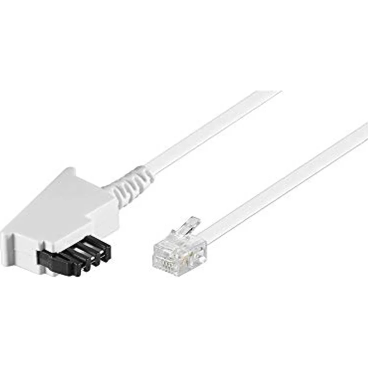 TAE Anschluss-Kabel (TAE-F Stecker auf Westernstecker), weiß, 6m – Bild 2