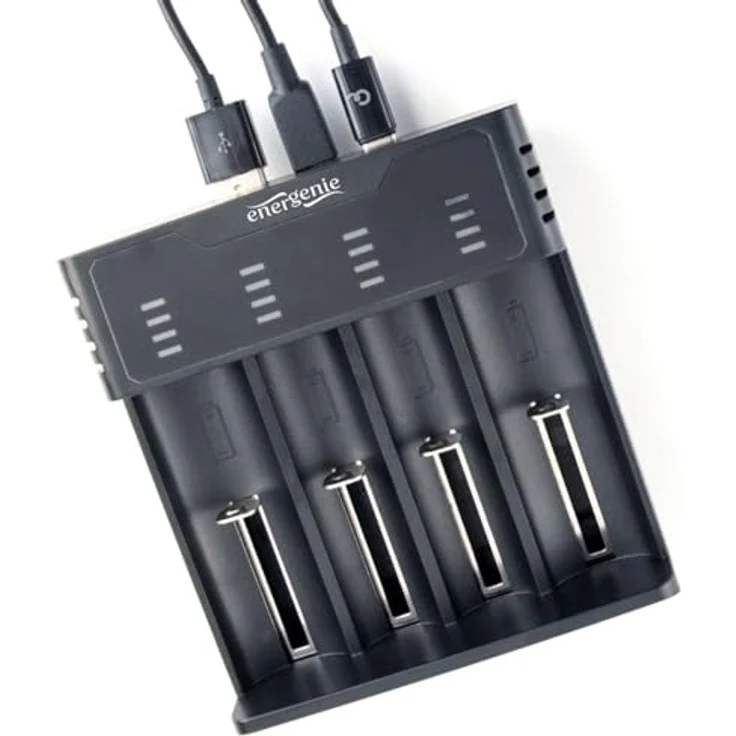 Energenie CARGADOR DE BATERÍA RÁPIDO DE IONES DE LITIO NI-MH +, schnelles Akkuladegerät für Li-Ion und Ni-MH Batterien – Bild 3