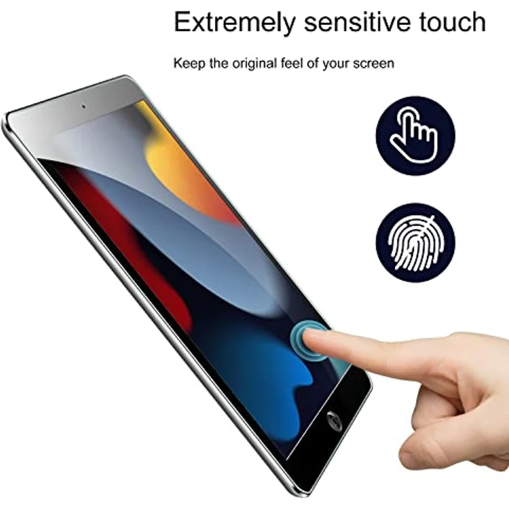 [2 Stück] TopEsct Schutzfolie fur iPad 9/8/7 generation 10.2" Zoll Folie 2021/2020/2019 (ipad 9. / 8. / 7. generation),Gehärtetem Displayschutzfolie - Preisvergleich – Bild 4