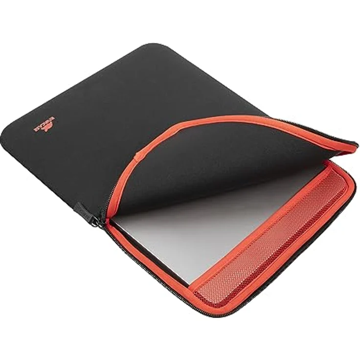 Rivacase vertikale Laptophülle Sleeve - Wasserabweisende und ultraleichte Notebooktasche - stoßfeste Slim Laptop-Schutzhülle (Schwarz, 13.3 Zoll) – Bild 5