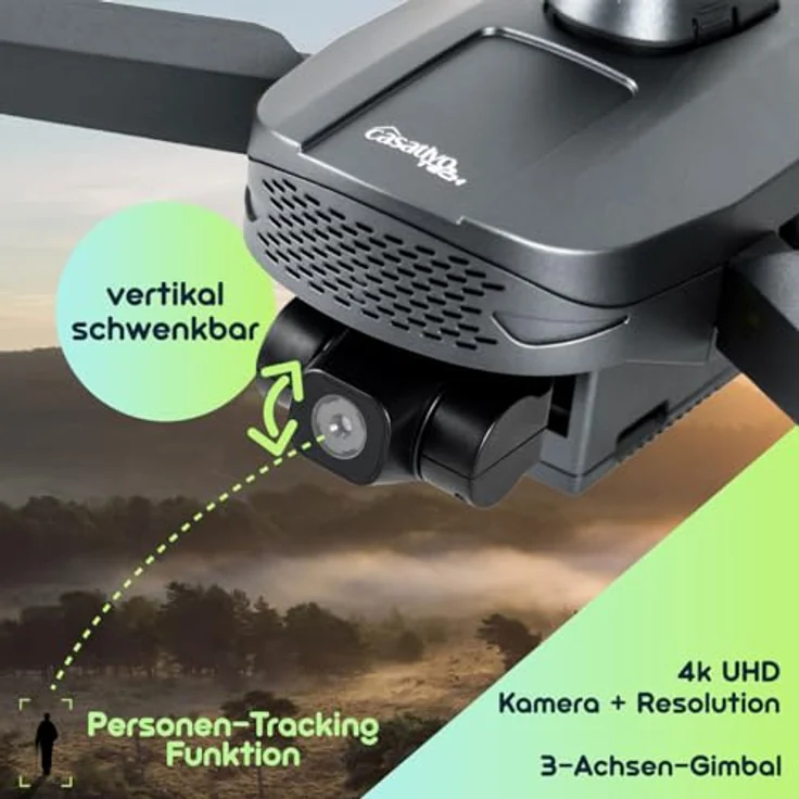 Casativo Profi GPS-Drohne, faltbar mit 4K-Kamera, 360° Hindernis-Erkennung, 6-Achsen Gyroskop, Brushless Motor – Bild 6