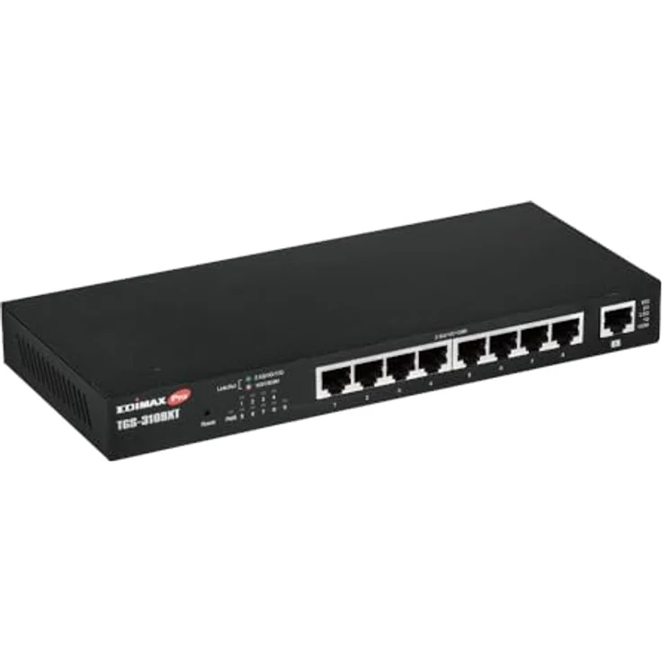 Edimax TGS-3109XT - 8-Port 2.5GbE Web Smart Switch with 1 10GbE Multi-Gigabit Port, 5-Speed RJ45-Ports, 44.64Mpps Weiterleitungsrate, Black – Bild 3