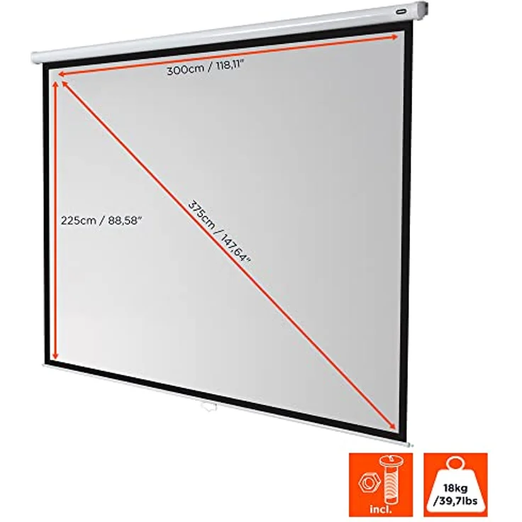 Celexon Leinwand Rollo Economy 300 x 225 cm – Bild 2