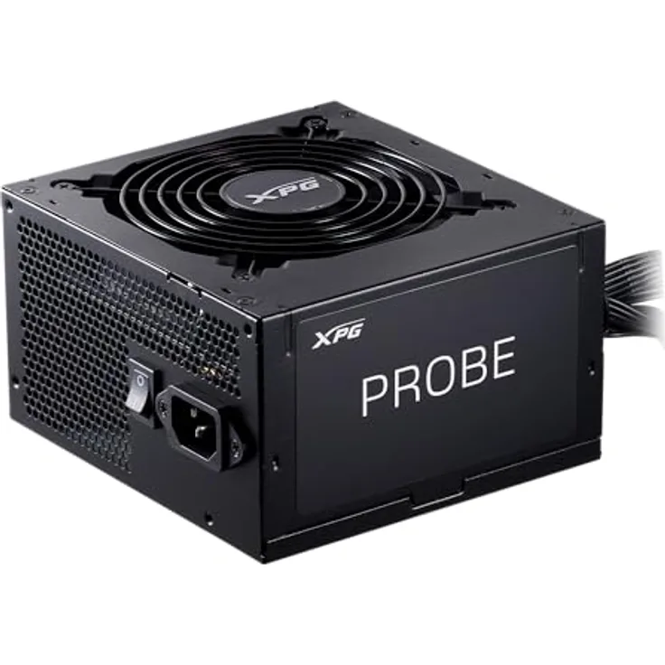Adata Probe Bronze 600W, PC Netzteil mit 80-Plus-Bronze-Zertifizierung, geräuscharmem 120 mm Lüfter und umfassendem Schutzsystem, Schwarz