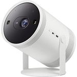 Samsung The Freestyle 2nd Generation, tragbarer Full HD Beamer mit 230 lm, 360-Grad-Sound, Weiss