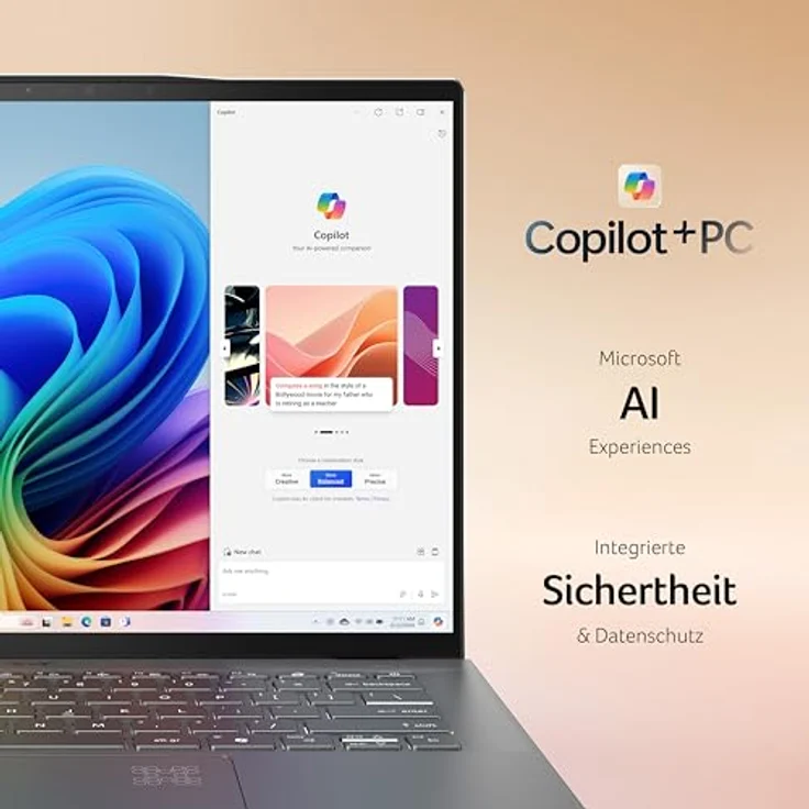 Acer Swift 14 AI (SF14-11-X8MN) Copilot+ PC | AI Laptop | 14" WQXGA IPS 120Hz Display | Qualcomm X Plus X1P-64-100 | 16GB RAM | 1TB SSD | Adreno GPU | AI features | Windows 11 | QWERTZ Layout | silber – Bild 3