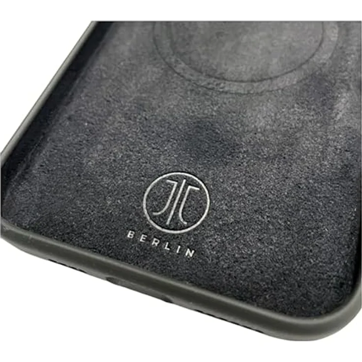 JT Berlin Steglitz Silikon-Case für Apple iPhone 16e, Wireless Charging kompatibel, weiches Microfaser Innenfutter, schwarz – Bild 5