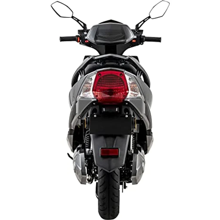 elrofu E-Roller 125er Angry Hawk, 80 km/h, 4000 Watt, Lithium-Akku, Elektro-Roller 125 CCM, Elektro Motorrad 125, 125er Elektroroller, E-Motorrad 125, E-Roller mit Straßenzulassung, Grau/Schwarz – Bild 4