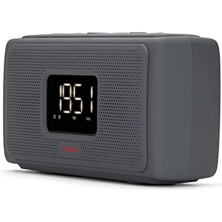 Aiwa CRU-80BT: Bluetooth-Lautsprecher mit Uhrenradio, 2 x 10 W RMS, Schwarz – Bild 3