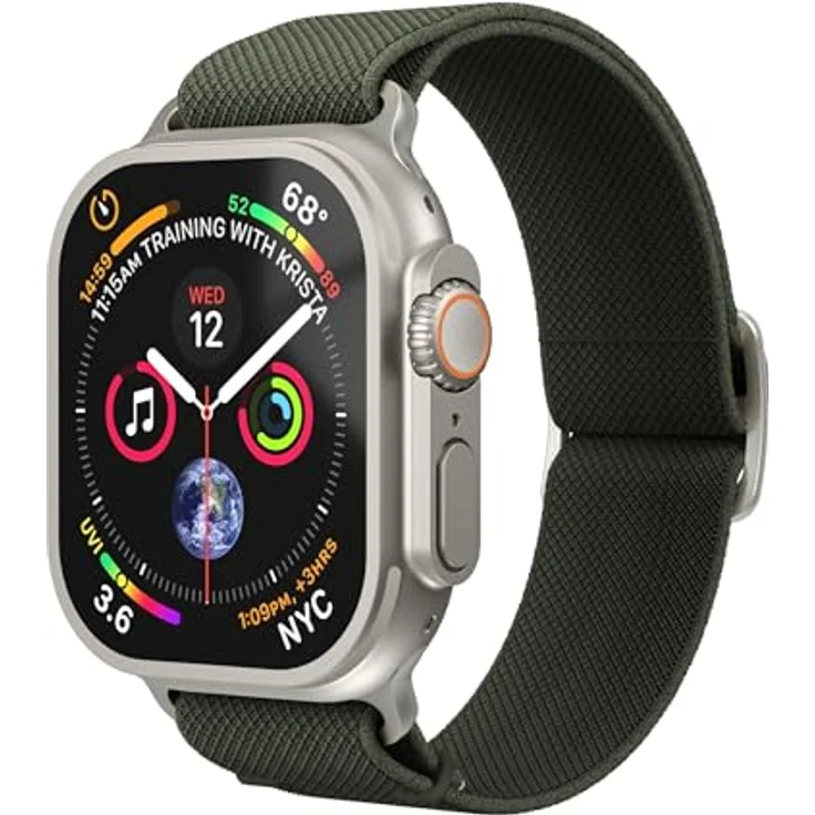 Vonmählen Classic Nylon Loop Armband für Apple Watch, 40/41/42 mm, Olive, versandkostenfrei – Bild 1