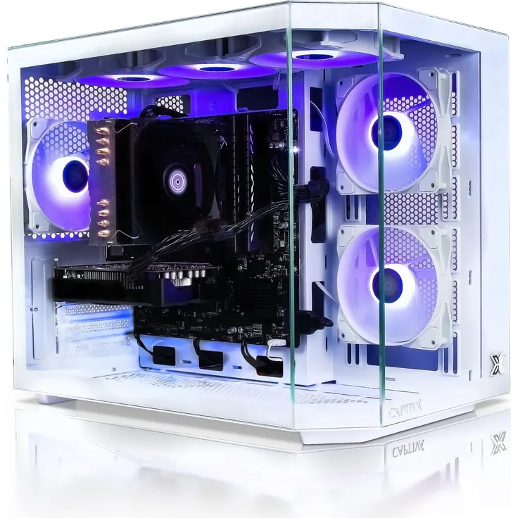 Captiva Advanced Gaming R94-170, Desktop-PC mit AMD Ryzen 7 5700X, 32GB DDR4 RAM, NVIDIA GeForce RTX 5060 8GB, 1TB SSD, Windows 11 Home, Weiss