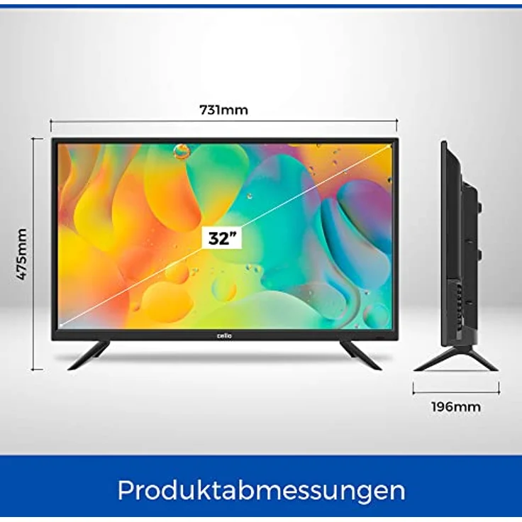 Cello 32 Zoll Smart Camping Reise TV 12-Volt TV Triple Tuner Bluetooth. Disney+ Netflix, Apple TV+ Prime Video Paramount+ Caravans HGVS Boote Modell 2023 – Bild 2