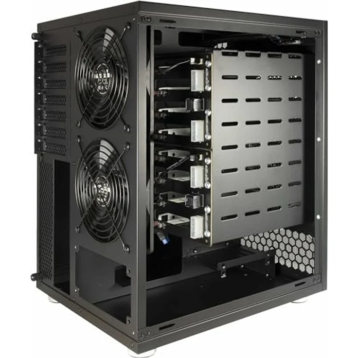 Inter-Tech NAS-8 PC Gehäuse für bis zu 8 Laufwerke (12Gb/s), mit 2x 12G Backplane, blau – Bild 5