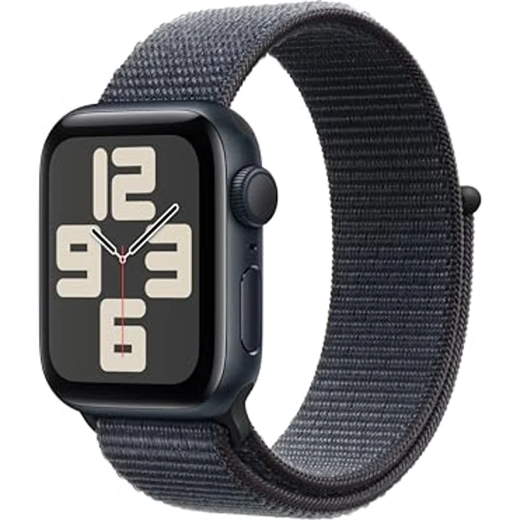 Apple Watch SE (2. Generation) GPS 40 mm Smartwatch in Mitternacht mit Sport Loop in Tinte - Fitness und Schlaftracker, Unfallerkennung, Herzfrequenzmesser, CO₂ neutral – Bild 1