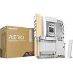 Gigabyte X870E Aero X3D Wood, ATX Mainboard für AMD AM5, 4x DDR5, 4x SATA, 4x M.2, 8x USB 3.2, weiß