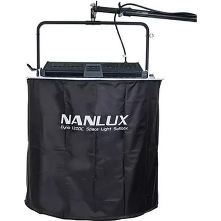 Nanlux SB-SL-DN650C Spacelight-Softbox ø 860 x 1000 mm mit 2 abnehmbaren Lichtschürzen und Aufbewahrungshülle für Dyno 650C