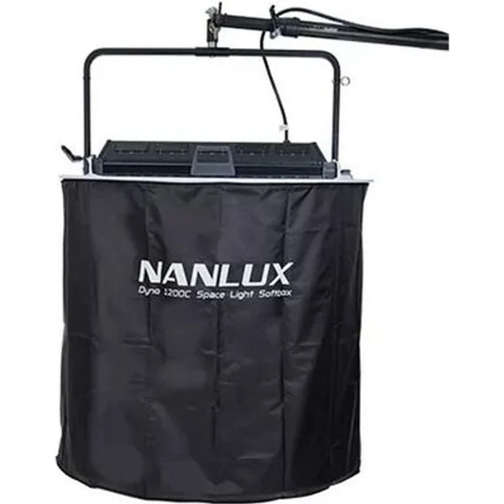 Nanlux SB-SL-DN650C Spacelight-Softbox ø 860 x 1000 mm mit 2 abnehmbaren Lichtschürzen und Aufbewahrungshülle für Dyno 650C