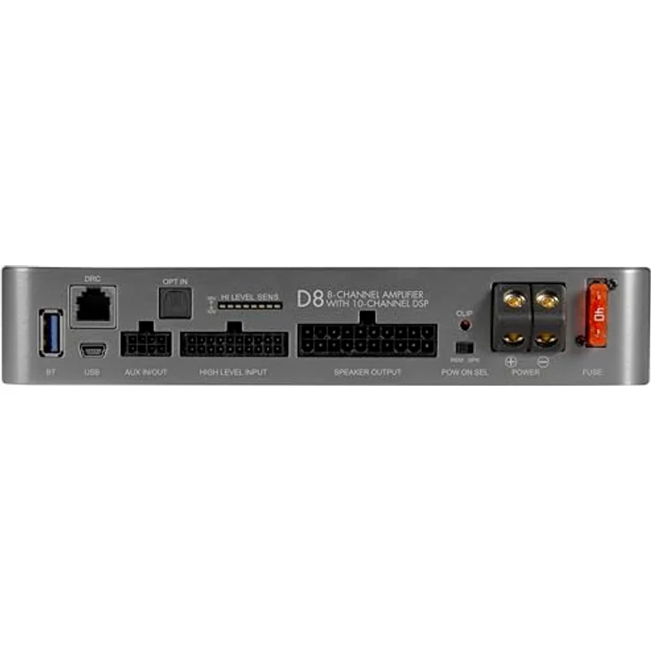 Musway MUSWAY D8v4 Digital 8-Kanal DSP-AMP Verstärker, 8 x 100 Watt RMS, kompakt mit 10-Kanal DSP und Bluetooth Steuerung – Bild 3