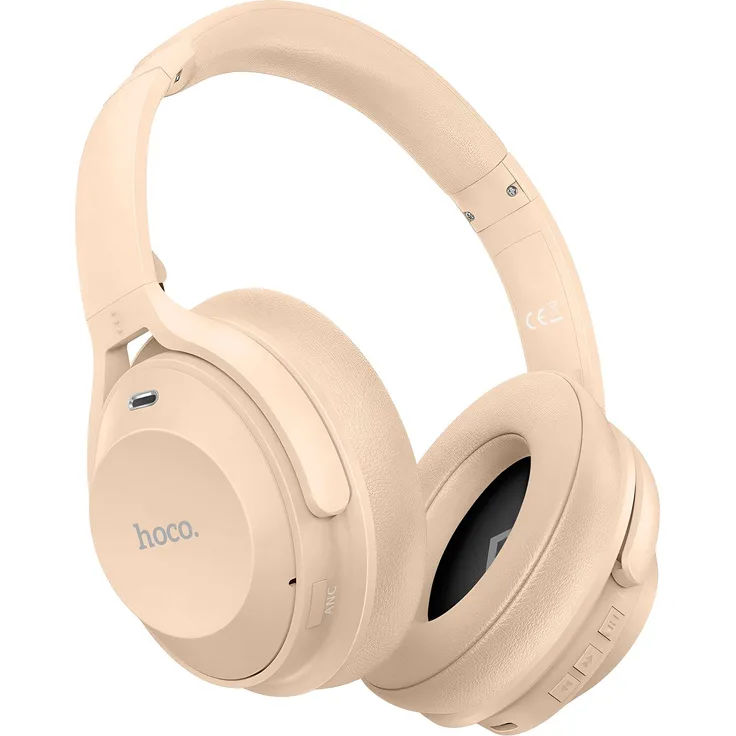 Hoco W37 Bluetooth Headset (46 h), Kopfhörer, Beige mit Noise-Cancelling und 33 Stunden Betriebszeit