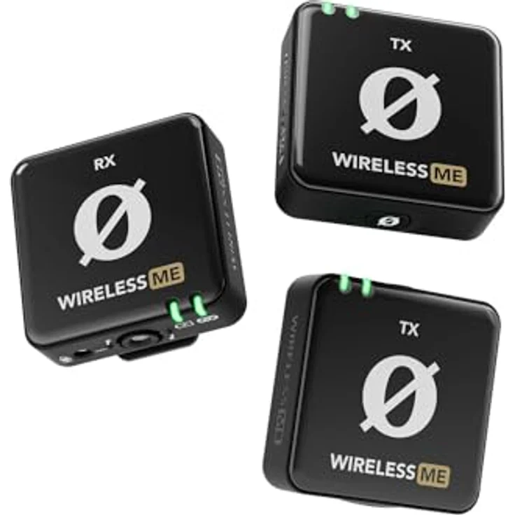 RØDE Wireless ME Dual Mikrofon Funksystem + 2X Interview GO Handadapter + 2X keepdrum Fell-Windschutz - Ideal für Videofilmer, Interviews und Podcasts – Bild 2