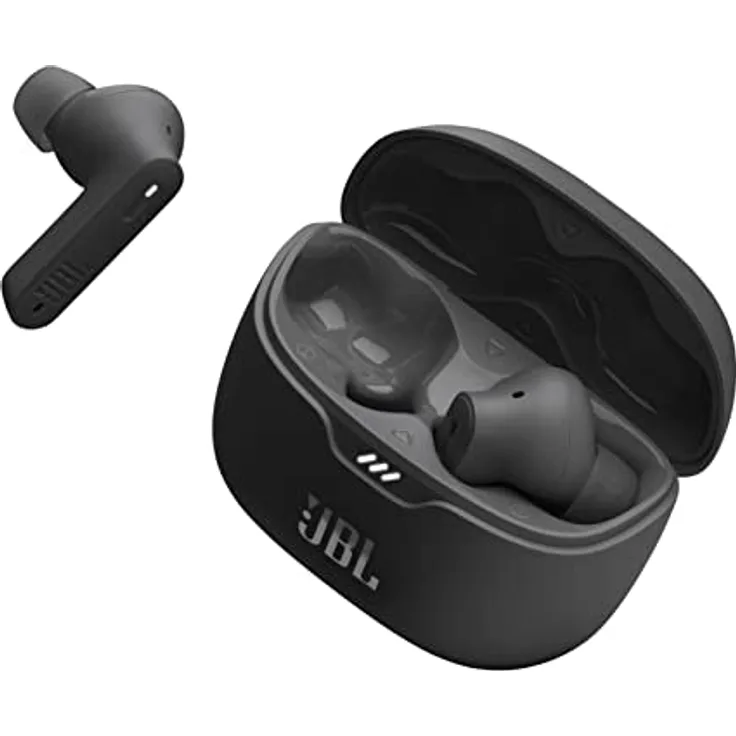 JBL Tune Beam – Wasserresistente, True-Wireless In-Ear-Kopfhörer mit Noise-Cancelling in Schwarz – Mit bis zu 48 h Musikwiedergabe