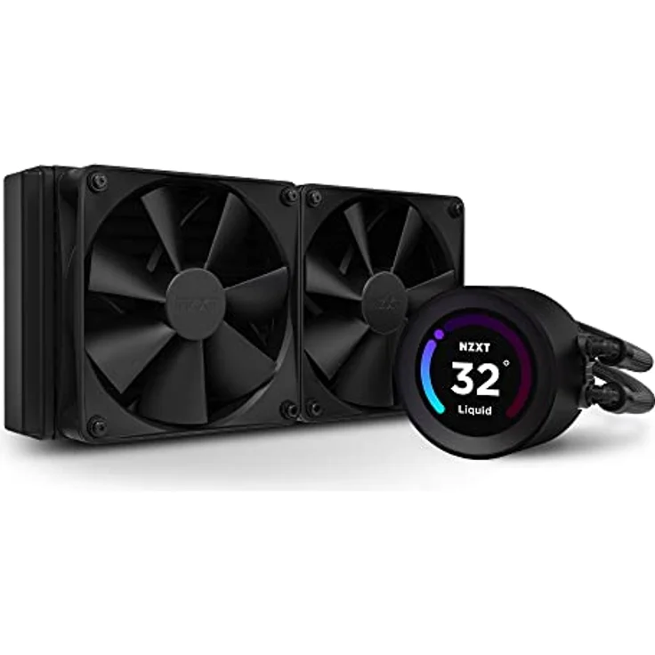 NZXT Kraken Elite 240 - RL-KN24E-B1-240mm AIO CPU Wasserkühlung - 2,36" LCD Display 640x640-2x120mm PWM Fans - EIN Breakoutkabel zur einfachen Installation - Schwarz – Bild 1