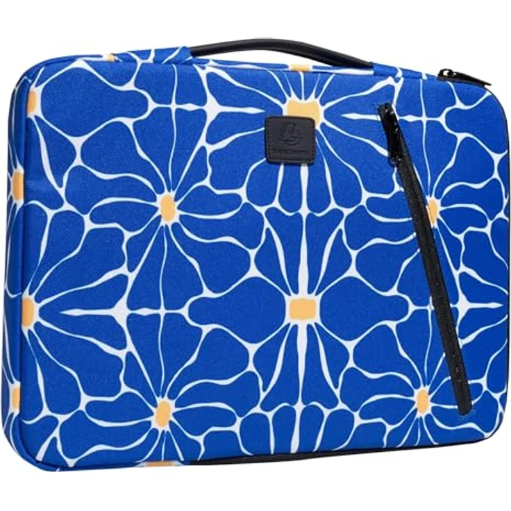 Exacompta Computerhülle, schlanke Laptop-Tasche aus recyceltem rPET-Polyester, Blume, 37 x 28 x 2,5 cm – Bild 3