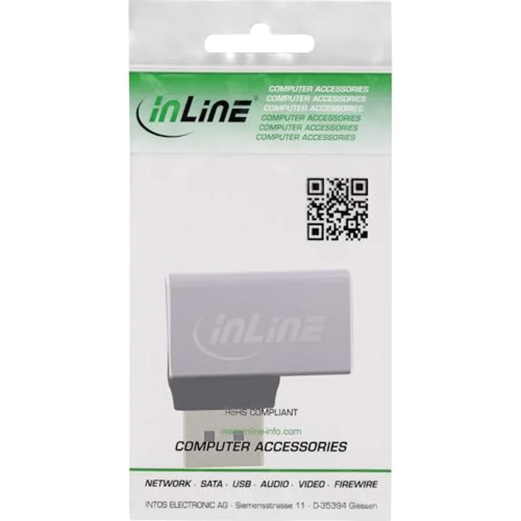 InLine DisplayPort 1.4 Adapter 90° Links gewinkelt, DP Stecker zu Buchse, 8K-kompatibel, vergoldete Kontakte, 17291E – Bild 3