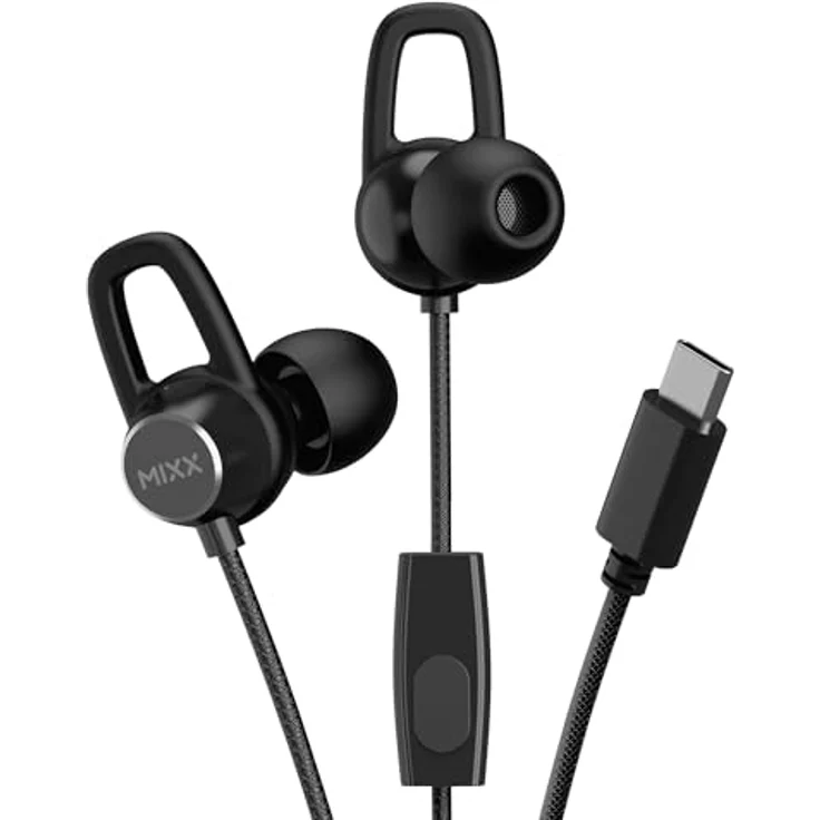 MIXX SoundPort C In-Ear-Kopfhörer, kabelgebunden mit integriertem Mikrofon und USB-Typ-C-Anschluss, schwarz – Bild 1