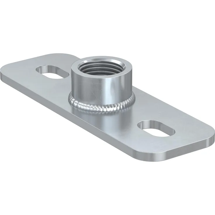 Fischer Grundplatte GPSR 1/2", Galvanisch verzinkt, für schwere Lasten bis 8 kN, rechteckig