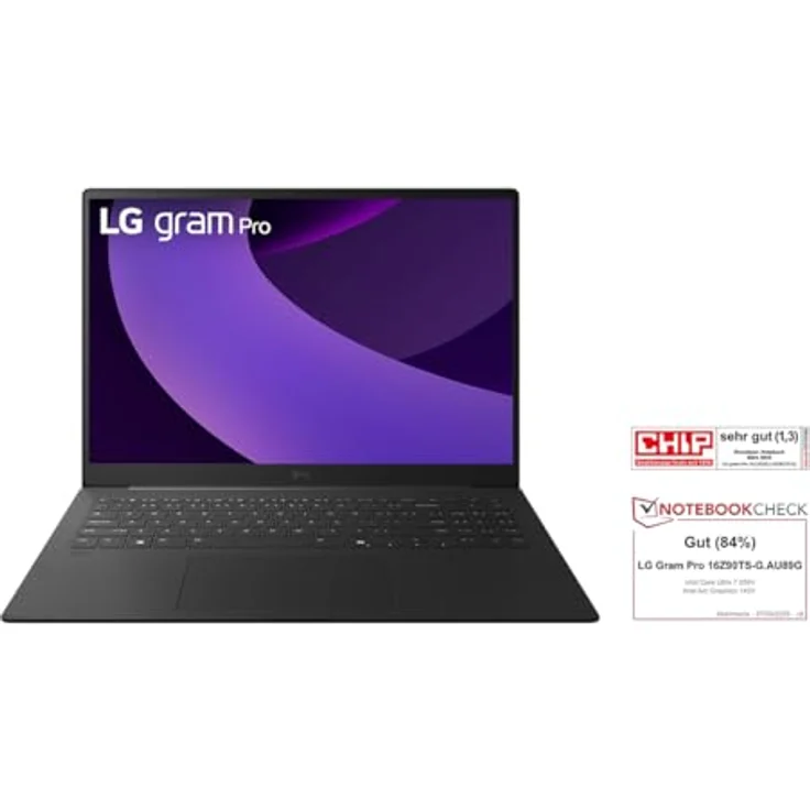 LG gram 16Z90TS-G.AU89G, 16 Zoll Notebook mit Intel 7, 16GB DDR4, 1TB Dual SSD, 2560 x 1600 IPS-Display, Dolby Atmos, 24 Monate Garantie – Bild 2